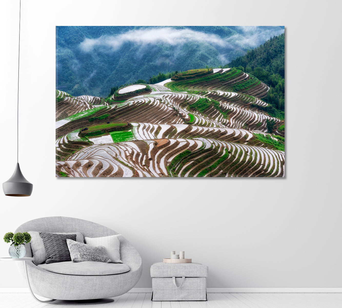 Longsheng Rice Terraces China Canvas Print-Canvas Print-CetArt-1 Panel-24x16 inches-CetArt