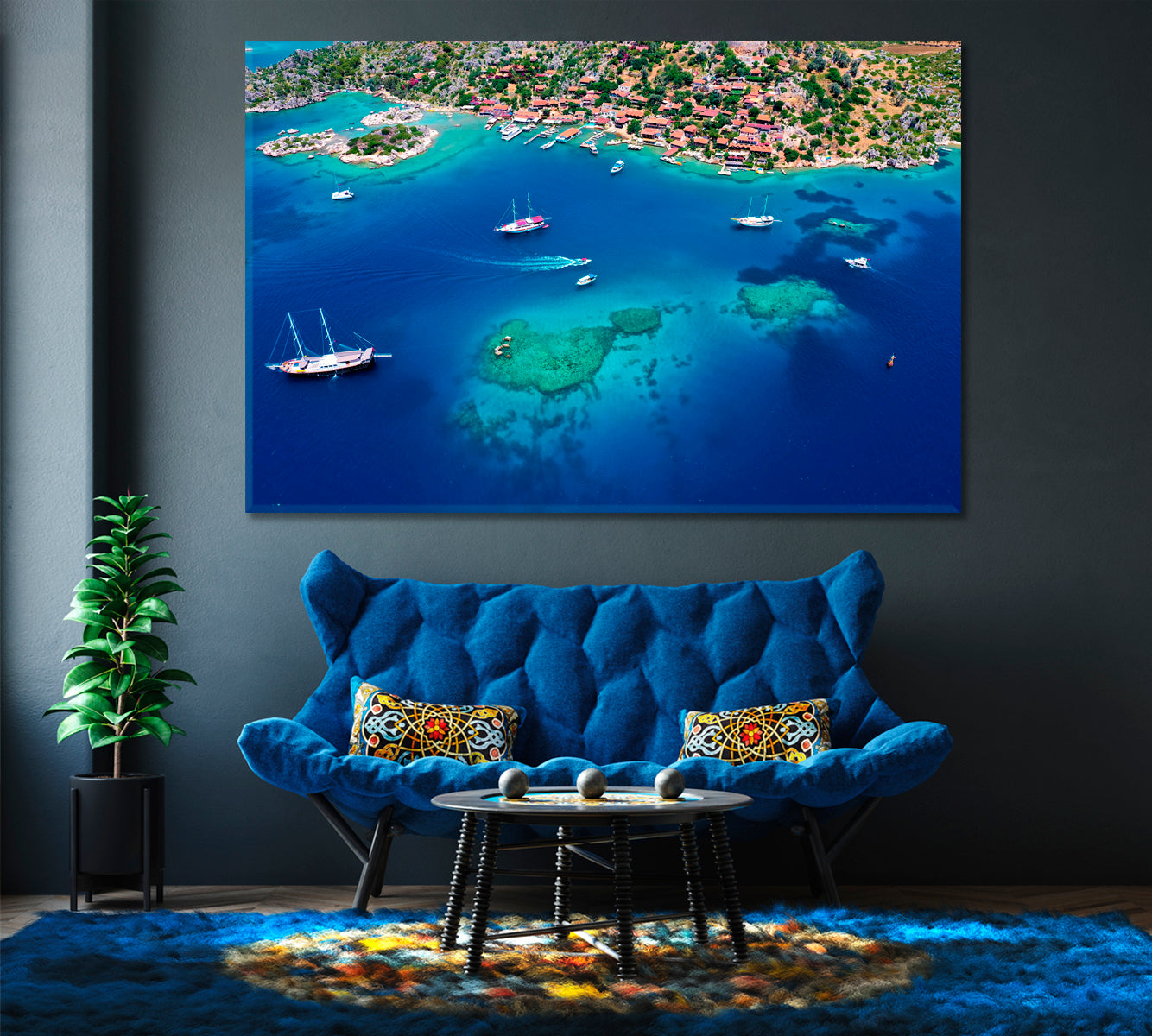 Demre Kekova Submerged City Antalya Turkey Canvas Print-Canvas Print-CetArt-1 Panel-24x16 inches-CetArt