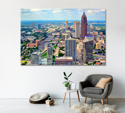 Downtown Atlanta Georgia USA Canvas Print-Canvas Print-CetArt-1 Panel-24x16 inches-CetArt