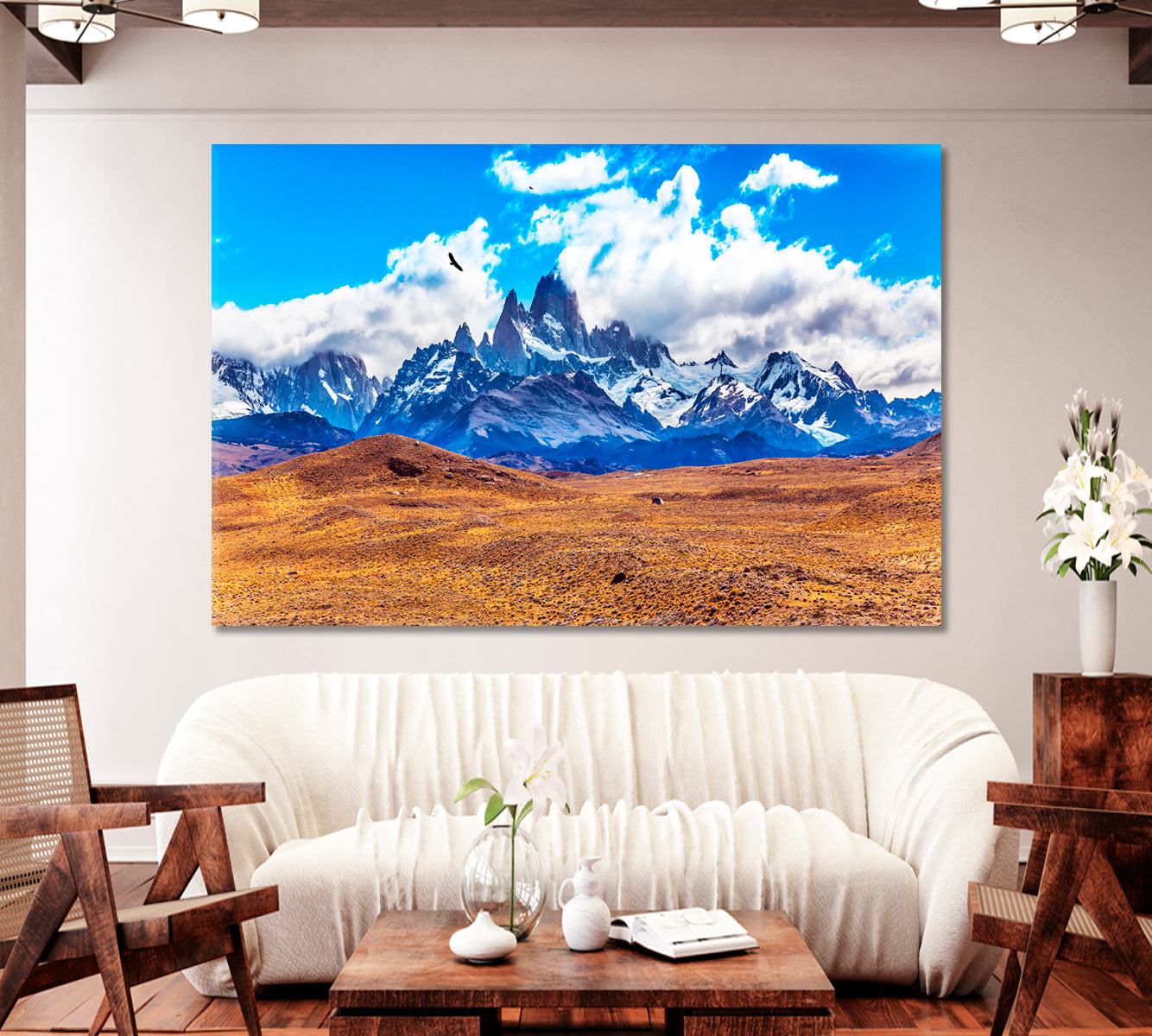 Famous Fitz Roy Range Canvas Print-Canvas Print-CetArt-1 Panel-24x16 inches-CetArt