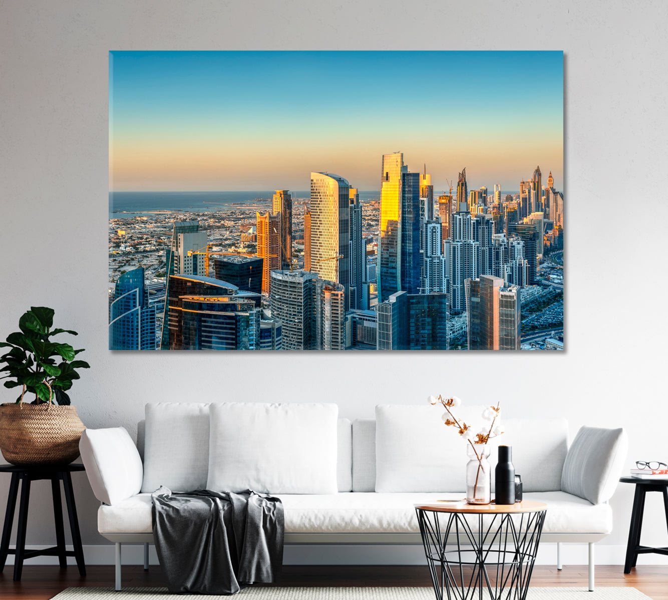 Business Bay Towers in Dubai Canvas Print-Canvas Print-CetArt-1 Panel-24x16 inches-CetArt