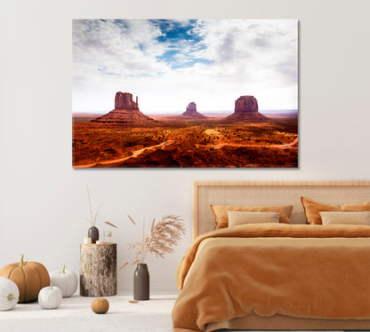 Monument Valley Navajo Tribal Park Desert USA Canvas Print-Canvas Print-CetArt-1 Panel-24x16 inches-CetArt