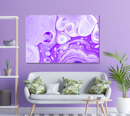 Abstract Purple and White Bubble Canvas Print-Canvas Print-CetArt-1 Panel-24x16 inches-CetArt