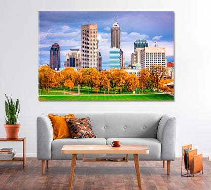 Autumn in Indiana USA Canvas Print-Canvas Print-CetArt-1 Panel-24x16 inches-CetArt