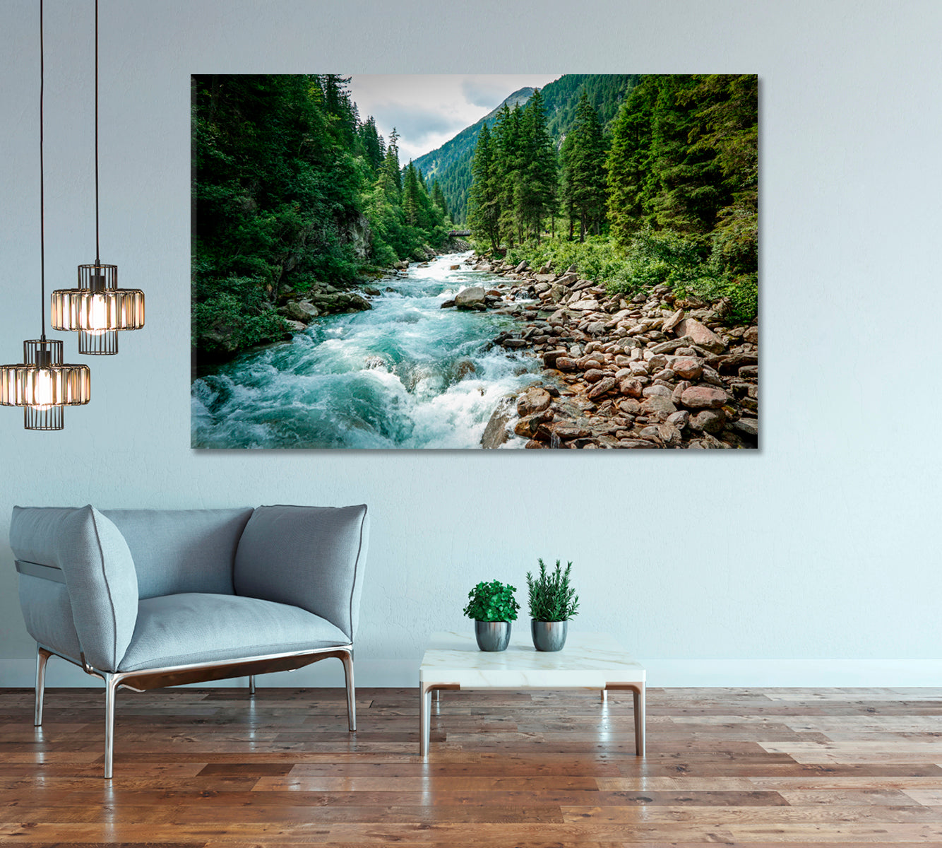 Krimml Waterfalls in High Tauern National Park Alps Nature Canvas Print-Canvas Print-CetArt-1 Panel-24x16 inches-CetArt