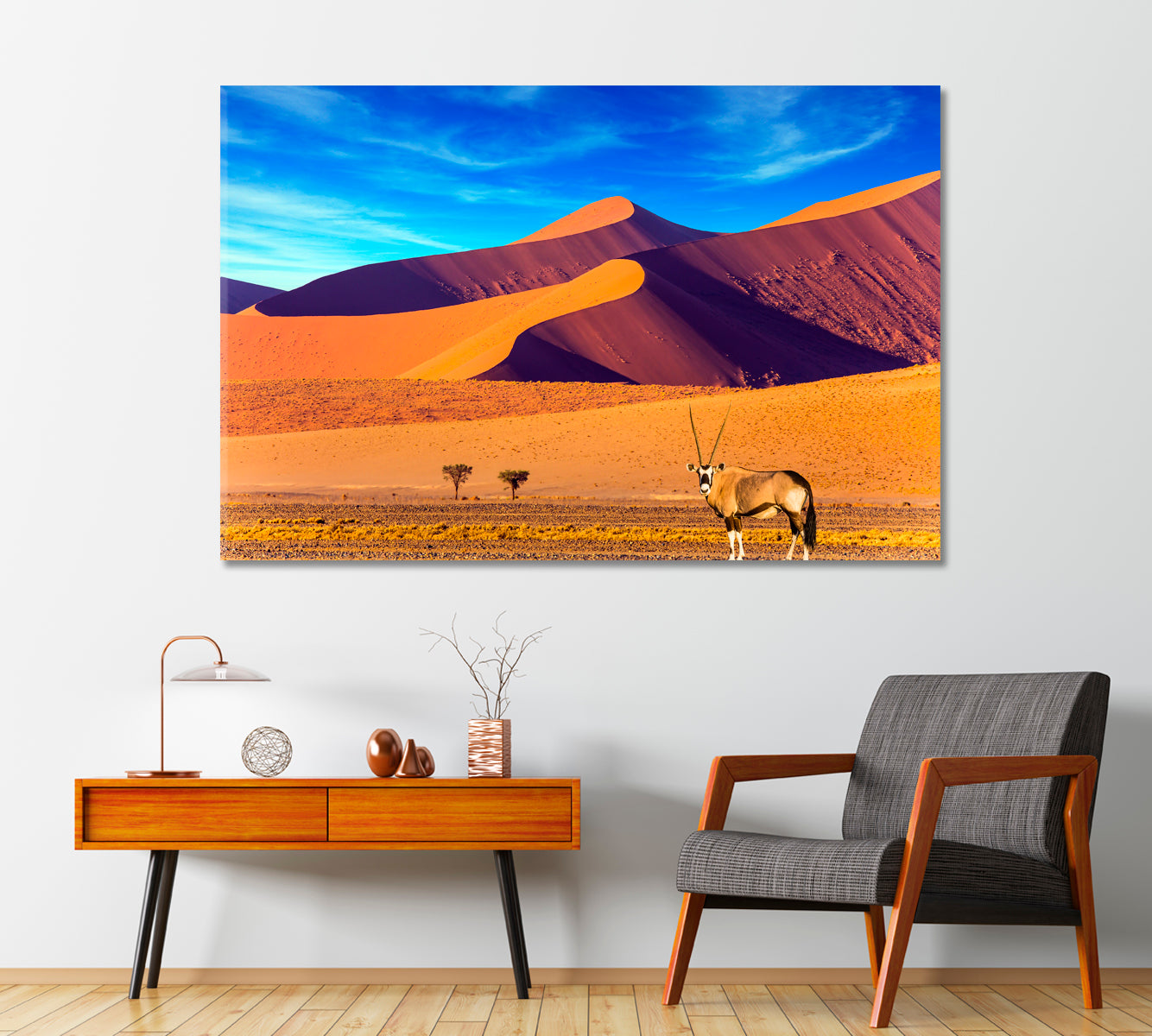 Oryx in the Namib Desert South Africa Canvas Print-Canvas Print-CetArt-1 Panel-24x16 inches-CetArt