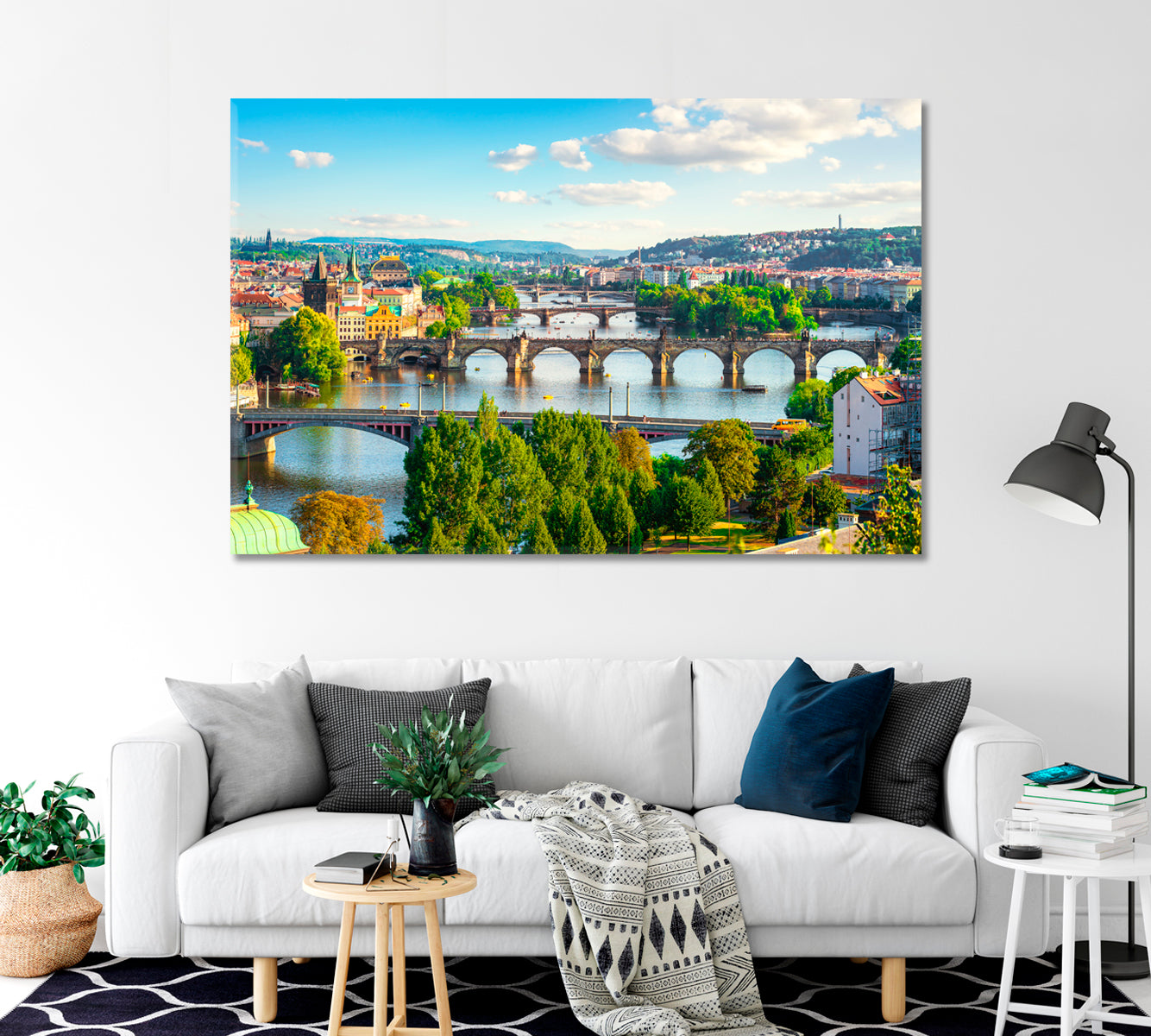 Prague Bridges Canvas Print-Canvas Print-CetArt-1 Panel-24x16 inches-CetArt