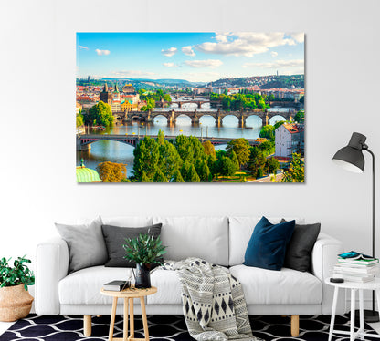 Prague Bridges Canvas Print-Canvas Print-CetArt-1 Panel-24x16 inches-CetArt