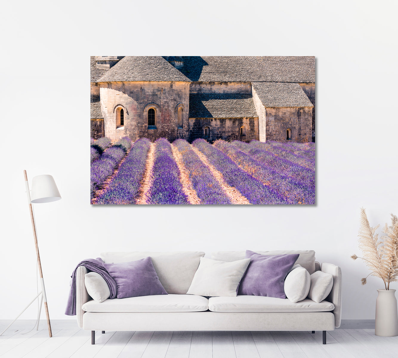 Senanque Abbey with Lavender Field Provence France Canvas Print-Canvas Print-CetArt-1 Panel-24x16 inches-CetArt