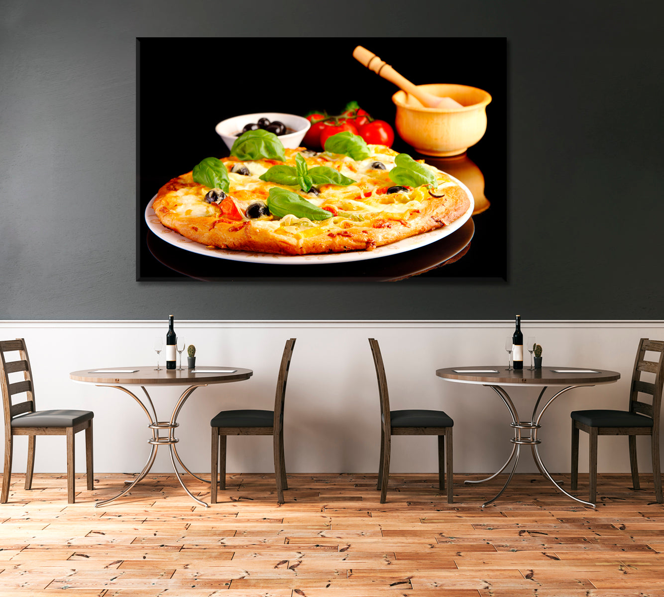 Tasty Pizza Canvas Print-Canvas Print-CetArt-1 Panel-24x16 inches-CetArt