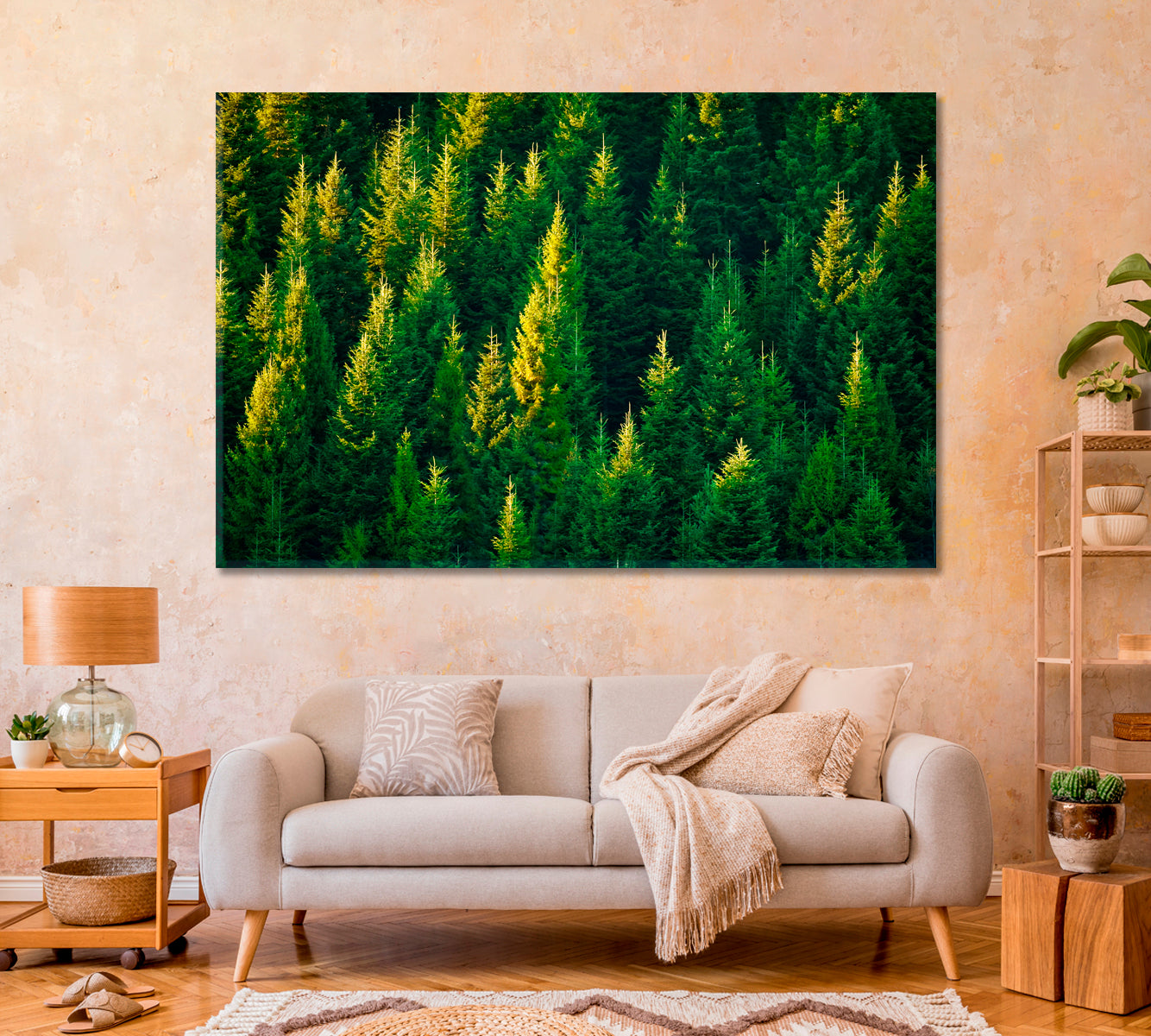 Summer Spruce Forest Canvas Print-Canvas Print-CetArt-1 Panel-24x16 inches-CetArt
