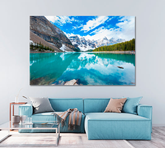 Moraine Lake in Banff Canada Canvas Print-Canvas Print-CetArt-1 Panel-24x16 inches-CetArt