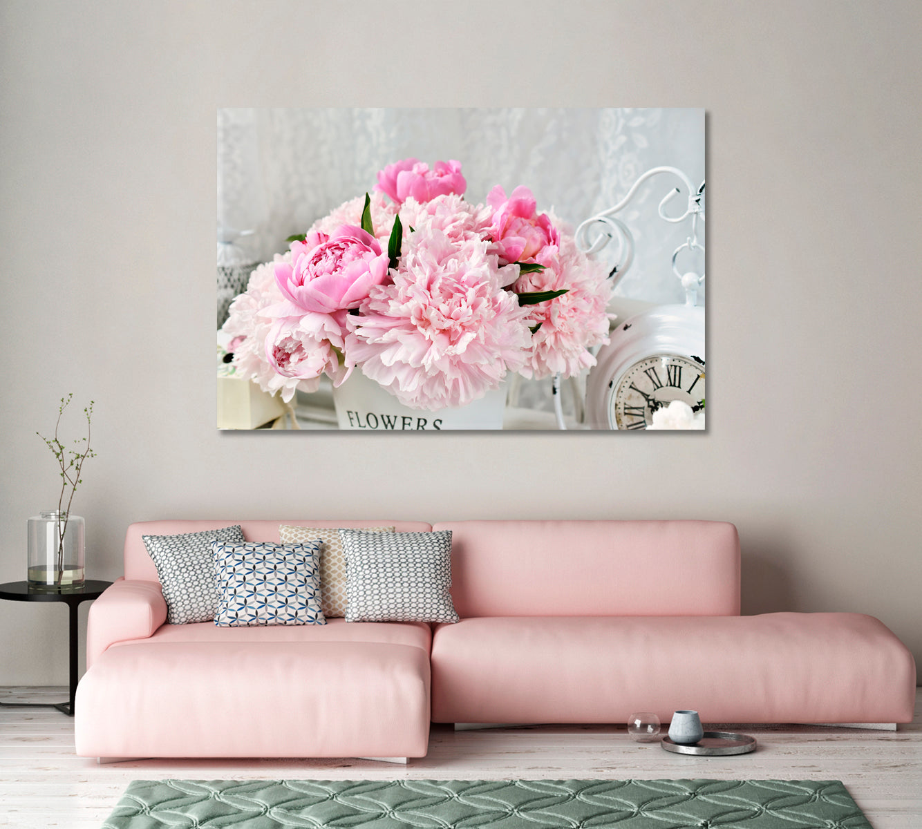 Beautiful Fresh Peony Flower Canvas Print-Canvas Print-CetArt-1 Panel-24x16 inches-CetArt
