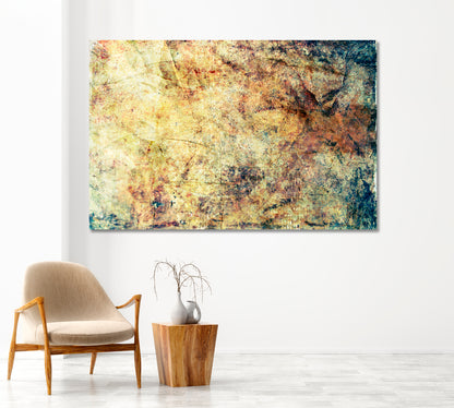 Wall Fragment with Scratches and Cracks Canvas Print-Canvas Print-CetArt-1 Panel-24x16 inches-CetArt