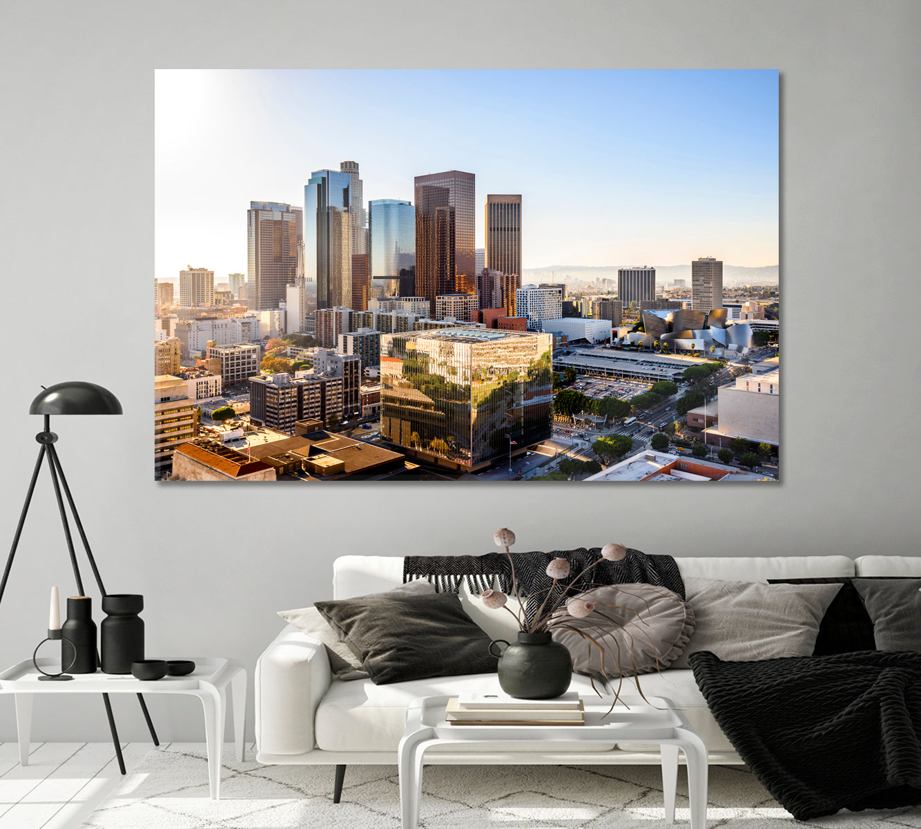 High-rise Buildings Los Angeles California USA Canvas Print-Canvas Print-CetArt-1 Panel-24x16 inches-CetArt