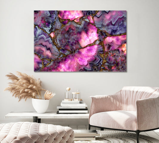 Natural Purple Amethyst Canvas Print-Canvas Print-CetArt-1 Panel-24x16 inches-CetArt