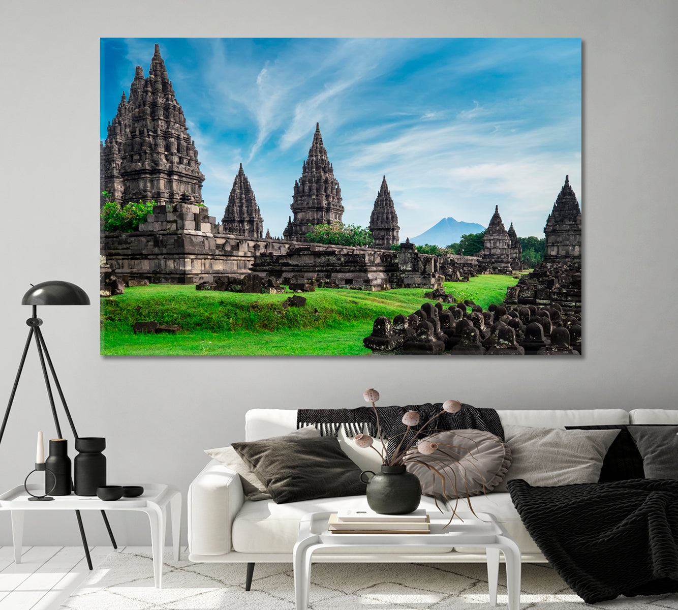 Prambanan a Complex of Early Medieval Hindu Temples Indonesia Canvas Print-Canvas Print-CetArt-1 Panel-24x16 inches-CetArt