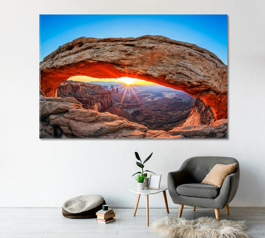 Sunrise at Arch Places Canyonlands Park Utah USA Canvas Print-Canvas Print-CetArt-1 Panel-24x16 inches-CetArt