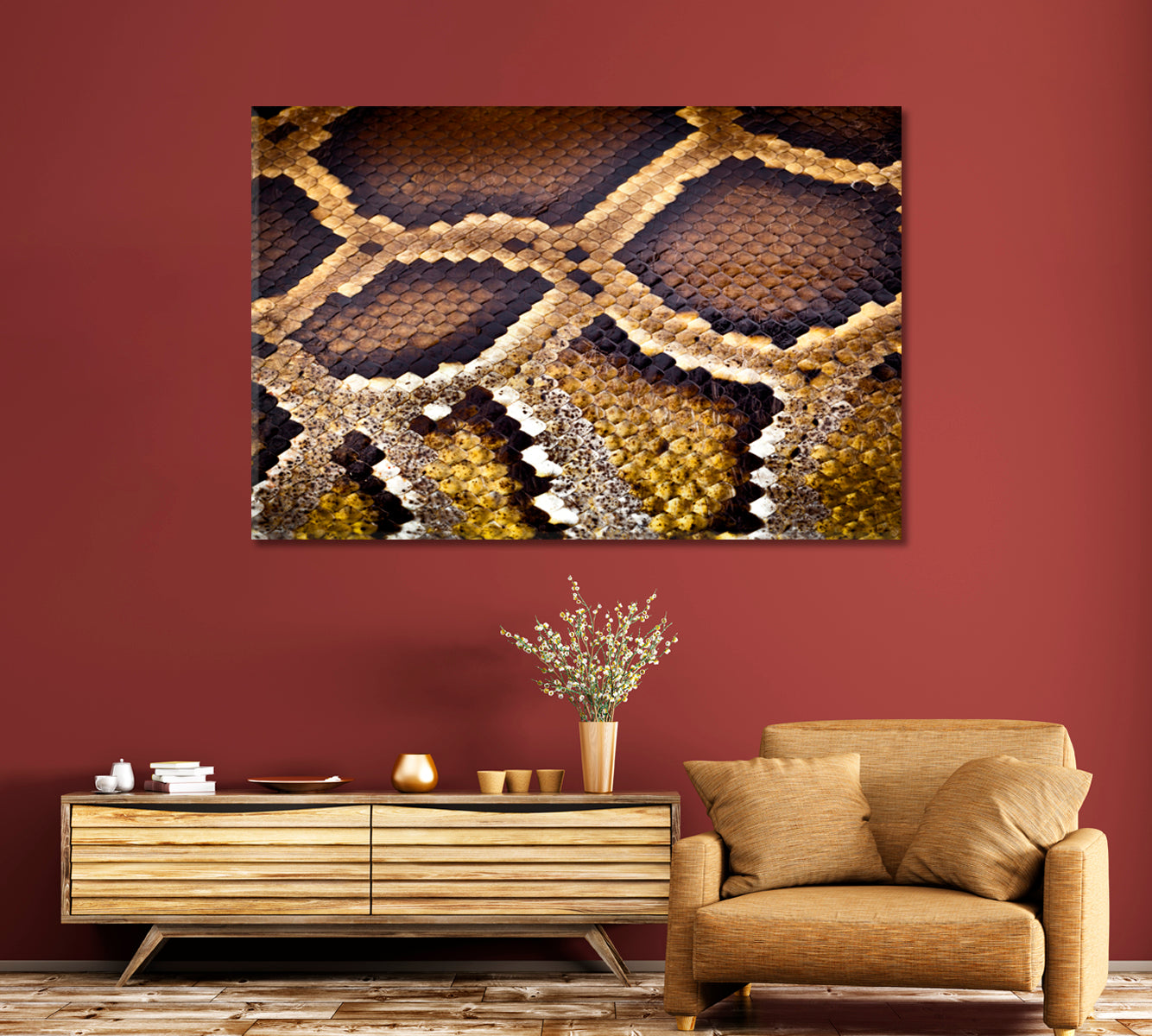 Python Snake Canvas Print-Canvas Print-CetArt-1 Panel-24x16 inches-CetArt