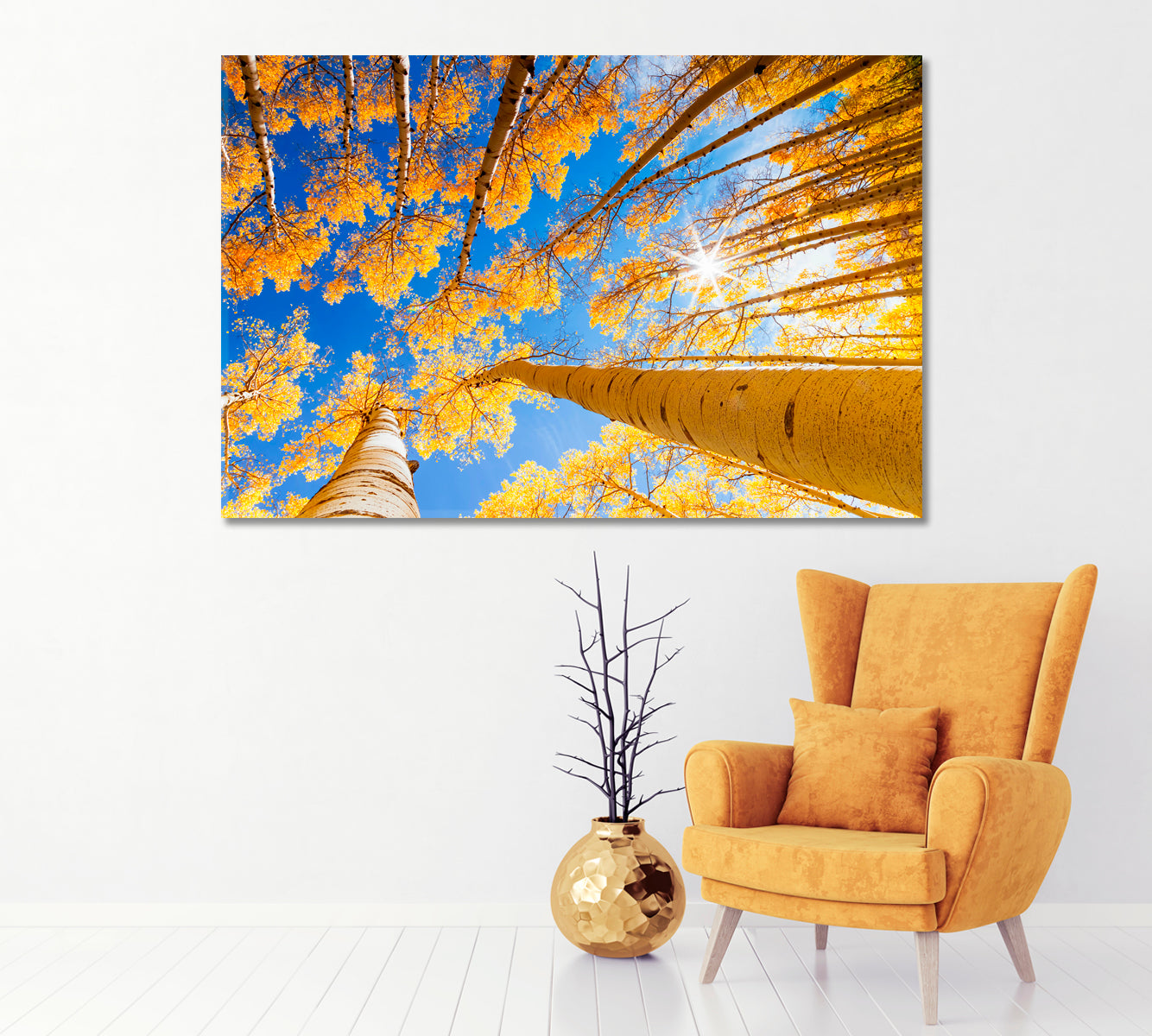 Aspen Forest in Autumn Canvas Print-Canvas Print-CetArt-1 Panel-24x16 inches-CetArt