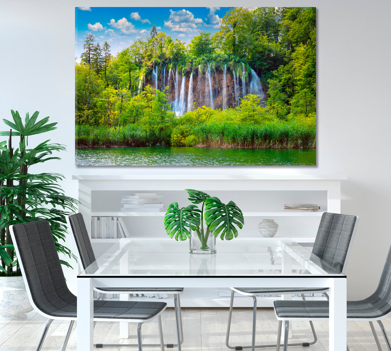 Waterfalls in Plitvice Lakes National Park Croatia Canvas Print-Canvas Print-CetArt-1 Panel-24x16 inches-CetArt