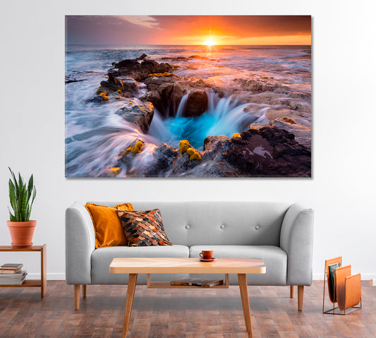 Pools of Paradise During Sunset at Coast Hawaii Canvas Print-Canvas Print-CetArt-1 Panel-24x16 inches-CetArt