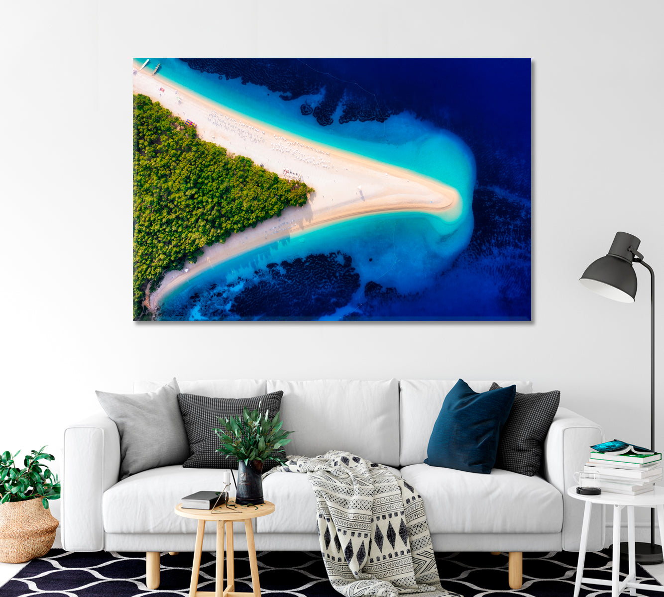 Zlatni Rat Beach Croatia Hvar Island Canvas Print-Canvas Print-CetArt-1 Panel-24x16 inches-CetArt