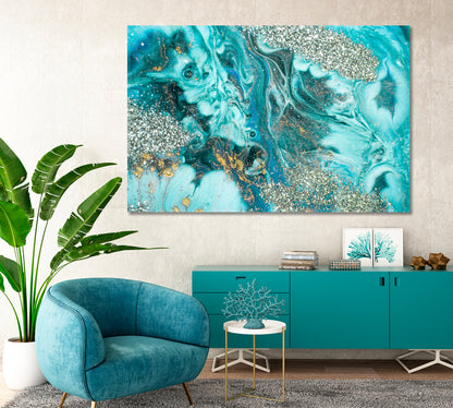 Marble Abstraction in Oriental Style Canvas Print-Canvas Print-CetArt-1 Panel-24x16 inches-CetArt
