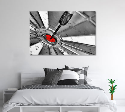 Darts in Black and White Canvas Print-Canvas Print-CetArt-1 Panel-24x16 inches-CetArt