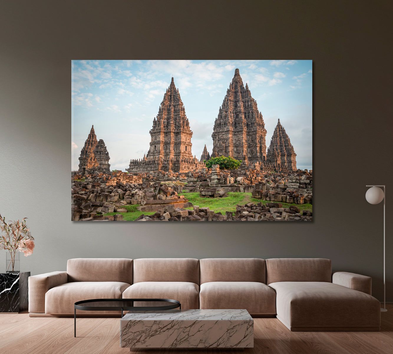 Prambanan Temple Canvas Print-Canvas Print-CetArt-1 Panel-24x16 inches-CetArt