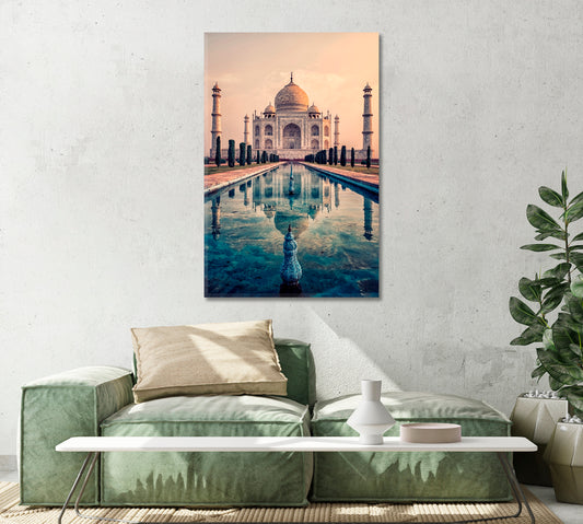Taj Mahal Agra India Canvas Print-Canvas Print-CetArt-1 panel-16x24 inches-CetArt