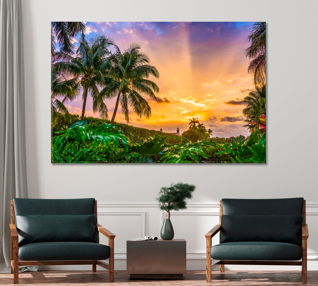 Morning Sky over Palm Beach Florida USA Canvas Print-Canvas Print-CetArt-1 Panel-24x16 inches-CetArt