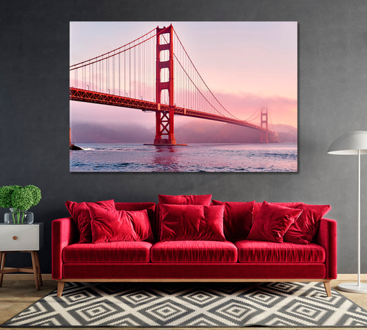 Golden Gate Bridge view San Francisco USA Canvas Print-Canvas Print-CetArt-1 Panel-24x16 inches-CetArt