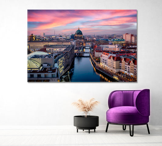 Famous Berlin Cathedral Canvas Print-Canvas Print-CetArt-1 Panel-24x16 inches-CetArt