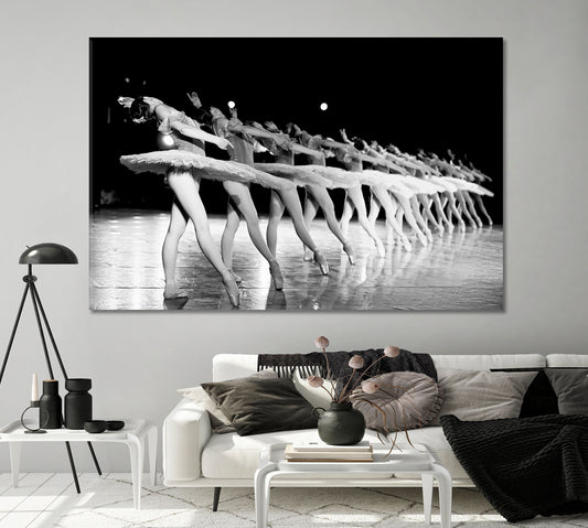 Graceful Ballet Dancers on Stage Canvas Print-Canvas Print-CetArt-1 Panel-24x16 inches-CetArt