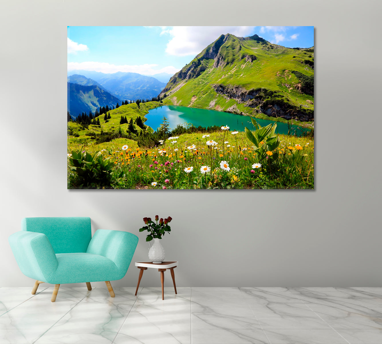 Lake Eibsee in the Bavarian Alps Canvas Print-Canvas Print-CetArt-1 Panel-24x16 inches-CetArt