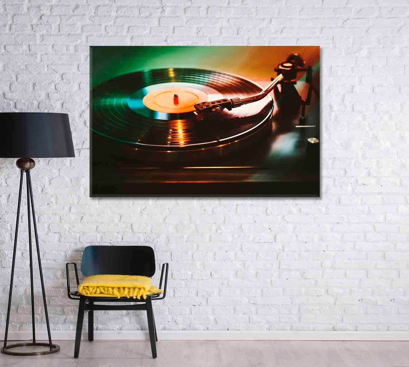 Record Player Canvas Print-Canvas Print-CetArt-1 Panel-24x16 inches-CetArt
