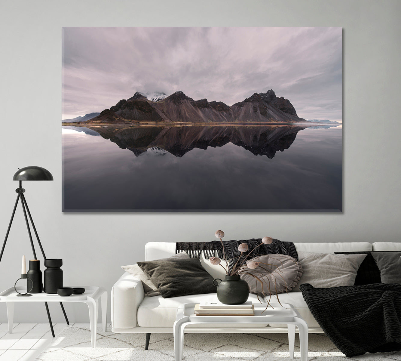 Mount Vestrahorn on the Stockeness Peninsula Iceland Canvas Print-Canvas Print-CetArt-1 Panel-24x16 inches-CetArt