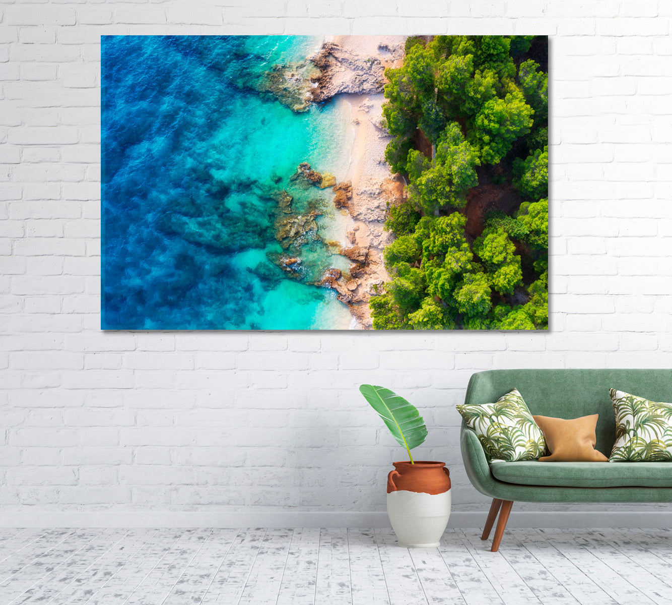 Croatia's Turquoise Coast Canvas Print-Canvas Print-CetArt-1 Panel-24x16 inches-CetArt