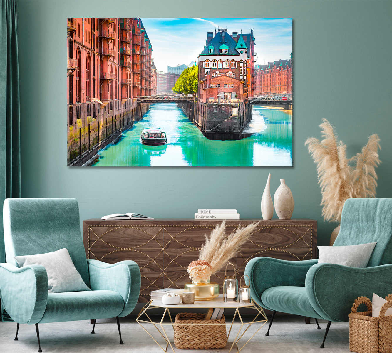 Speicherstadt Hamburg Germany Canvas Print-Canvas Print-CetArt-1 Panel-24x16 inches-CetArt