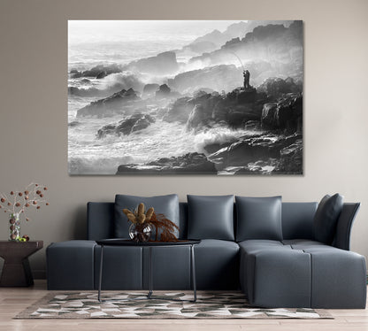 Extreme Fishing Canvas Print-Canvas Print-CetArt-1 Panel-24x16 inches-CetArt