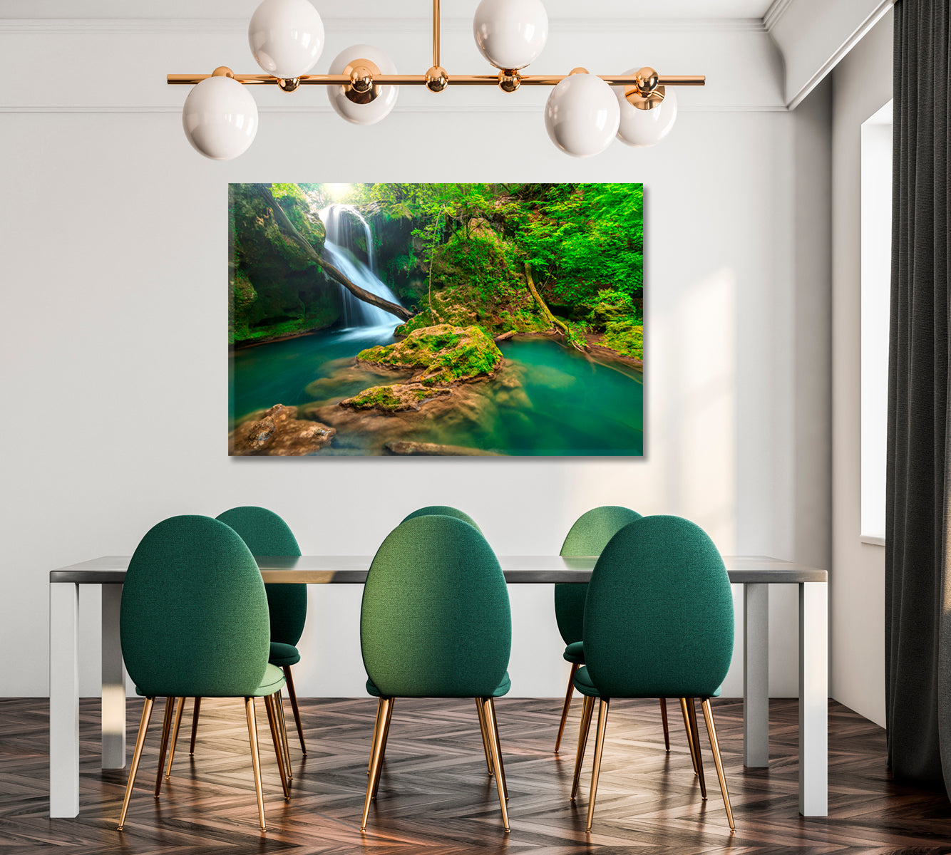 Vaioaga Falls in Beusnita National Park Romania Canvas Print-Canvas Print-CetArt-1 Panel-24x16 inches-CetArt