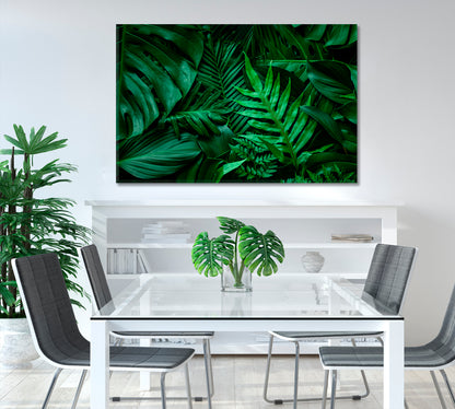Green Leaves Close Up Canvas Print-Canvas Print-CetArt-1 Panel-24x16 inches-CetArt