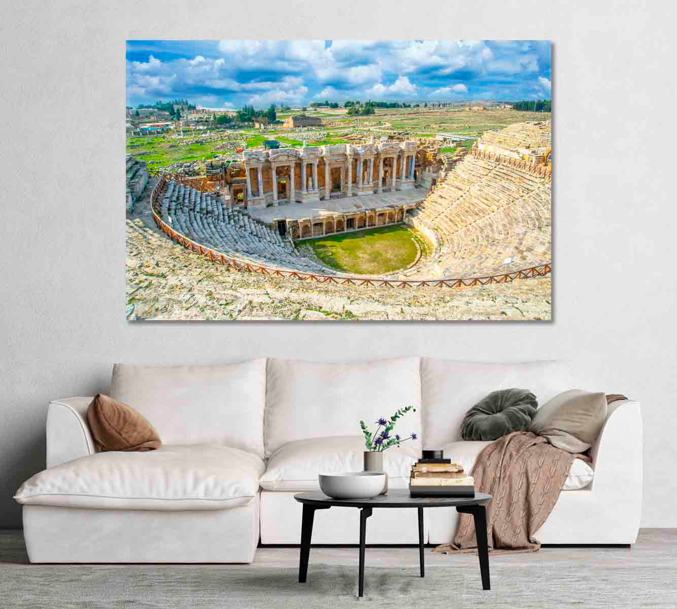 Roman Amphitheater Ruins Turkey Canvas Print-Canvas Print-CetArt-1 Panel-24x16 inches-CetArt