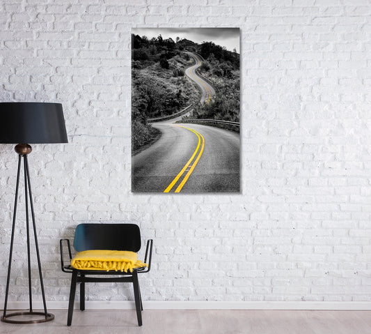 Curvy Road Kauai Hawaii USA Canvas Print-Canvas Print-CetArt-1 panel-16x24 inches-CetArt