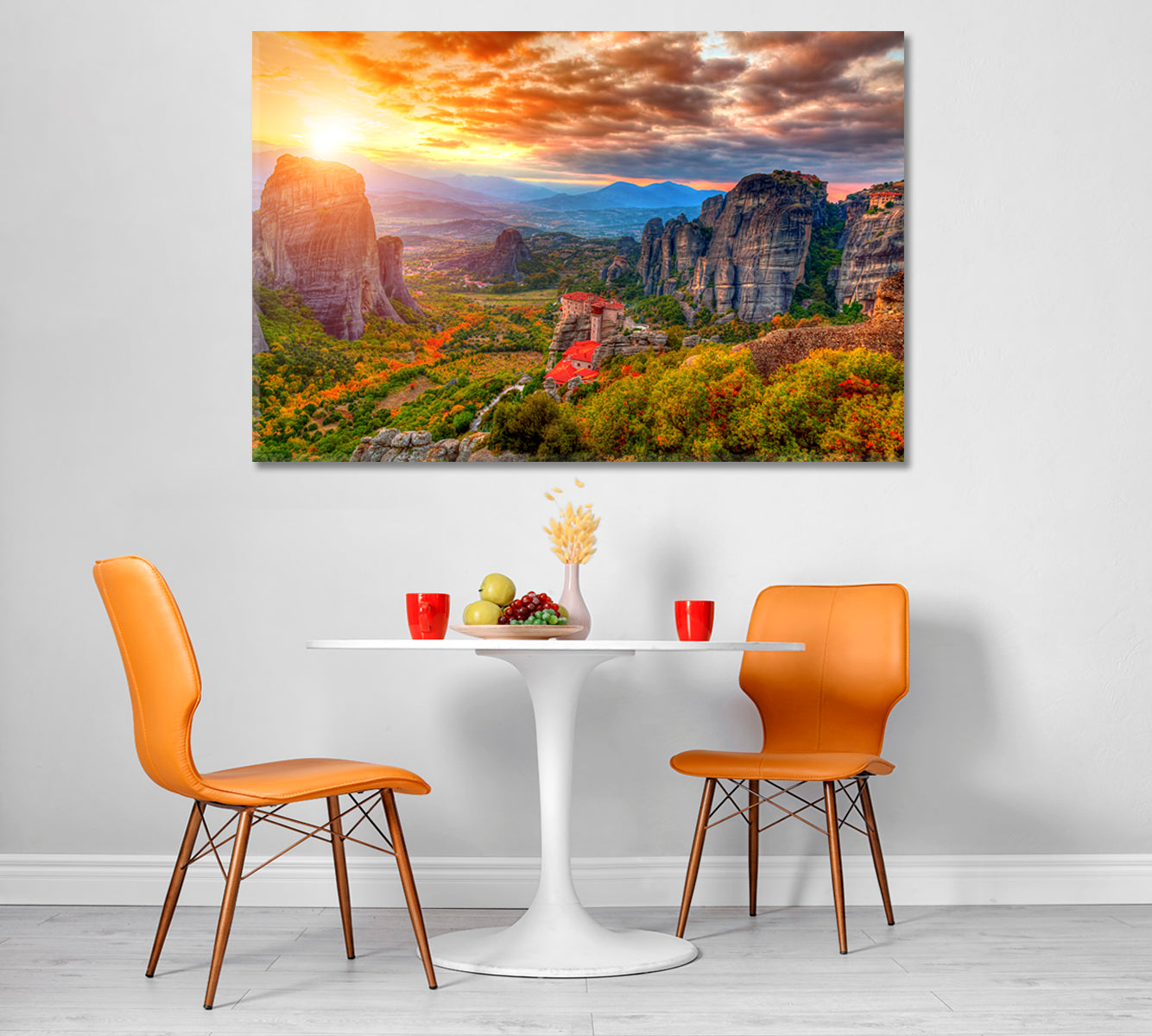 Monasteries of Meteora Greece Canvas Print-Canvas Print-CetArt-1 Panel-24x16 inches-CetArt