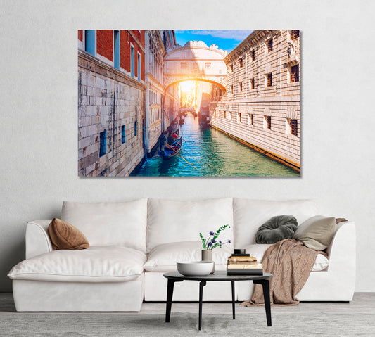 Bridge of Sighs and Rio de Palazzo o de Canonica Canal Venice Italy Canvas Print-Canvas Print-CetArt-1 Panel-24x16 inches-CetArt