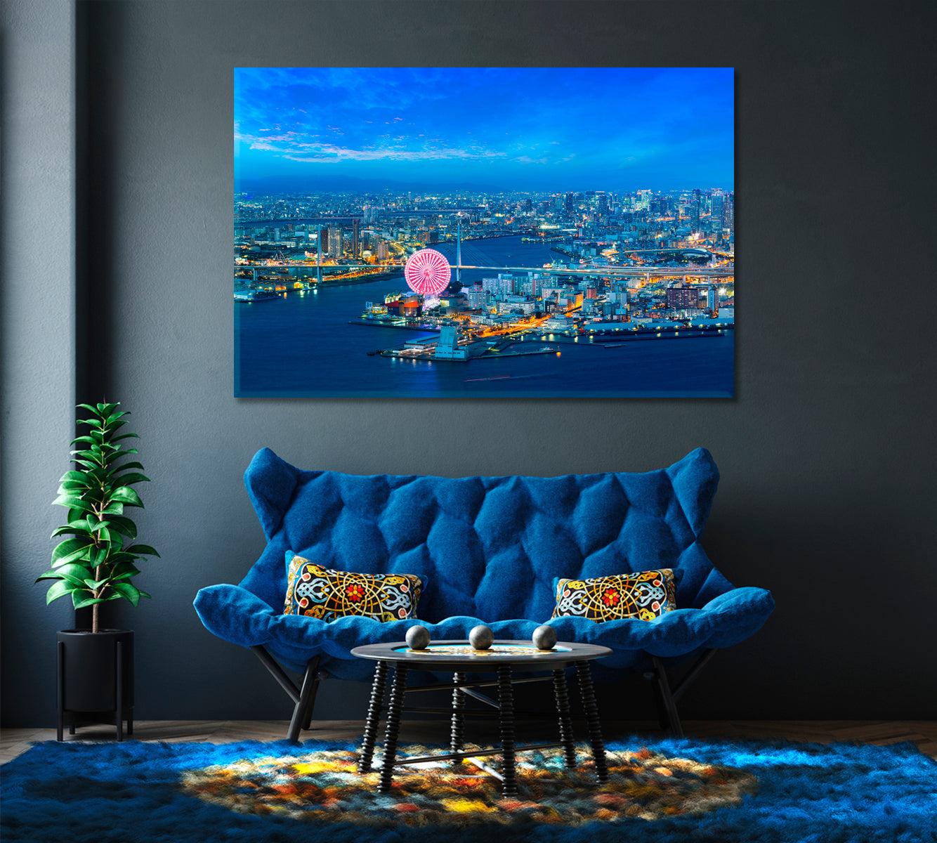 Osaka Bay Japan Canvas Print-Canvas Print-CetArt-1 Panel-24x16 inches-CetArt