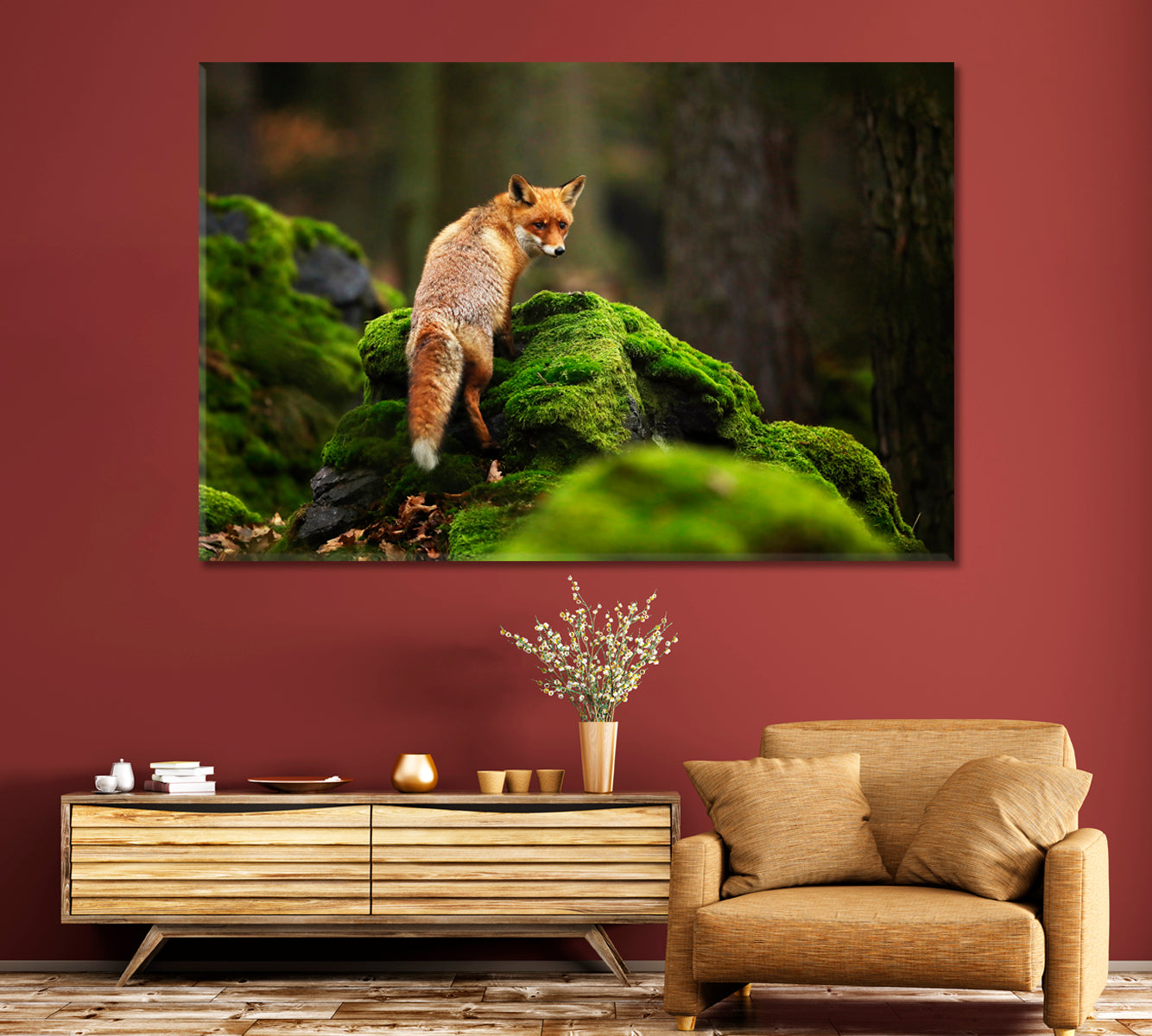 Fox Canvas Print-Canvas Print-CetArt-1 Panel-24x16 inches-CetArt