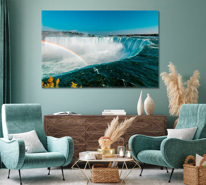 Niagara Falls with Rainbow Canada Canvas Print-Canvas Print-CetArt-1 Panel-24x16 inches-CetArt